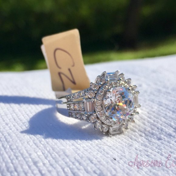 JTV Bella Luce CZ Cocktail Ring - NWT - Sz 7 - Fiery Stones! - Picture 2 of 14